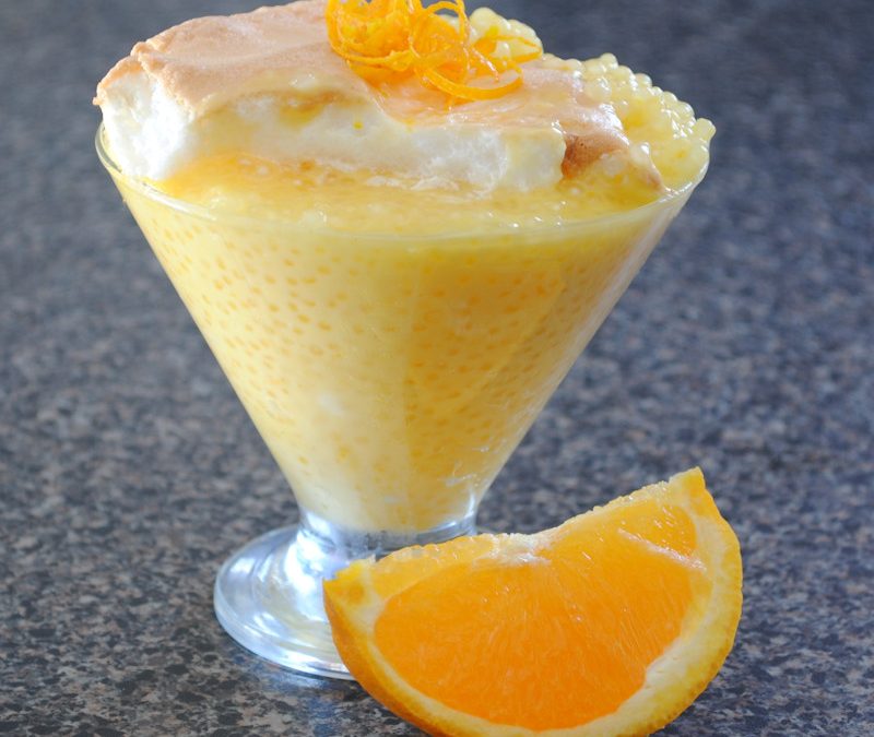 Creamy Orange Sago Pudding