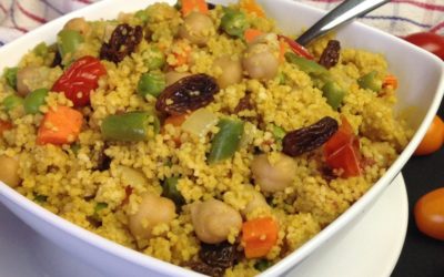 Moroccan Couscous with Chickpea and Vegetables