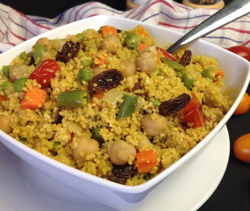 Moroccan Couscous with Chickpea and Vegetables